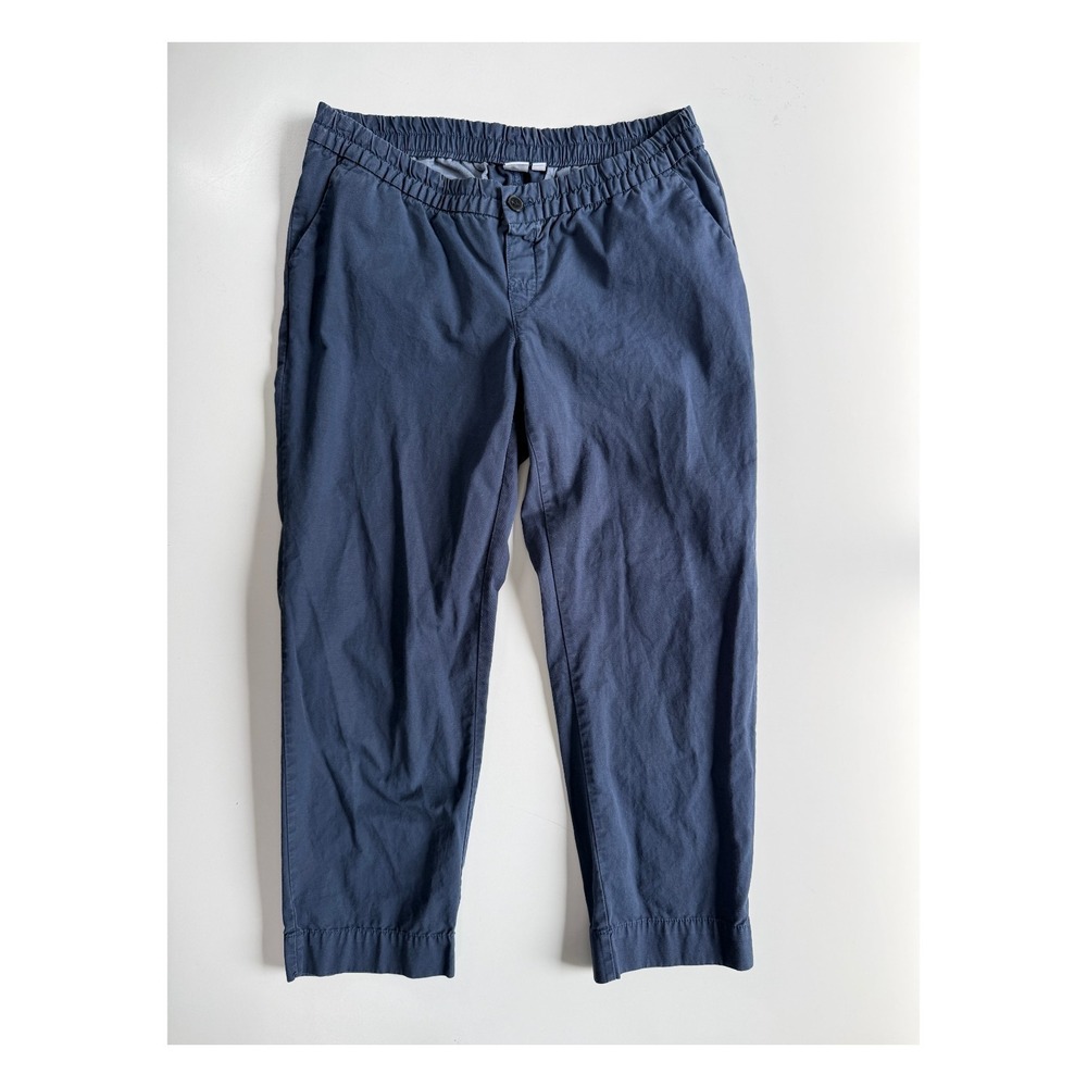 GAP Maternity Pull-On Everyday Straight Crop Pants Womens Small Blue Twill